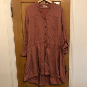 Anthropologie khaki utility dress